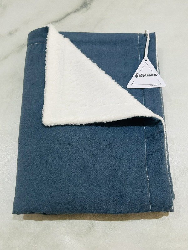 Producto - Manta de Corderito Tusor Azul