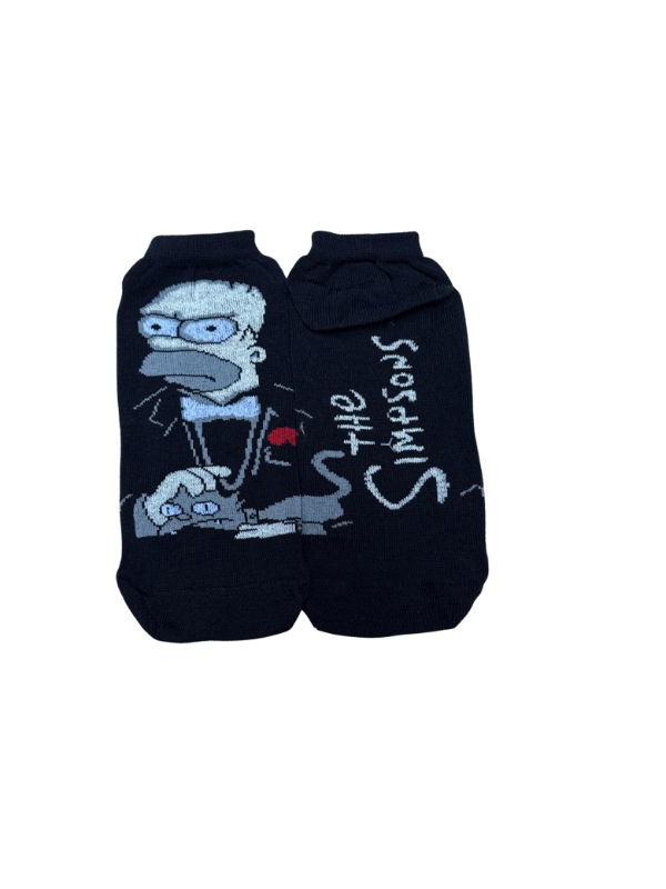 Producto - Par Soquetes Animados Homero Negro Kids