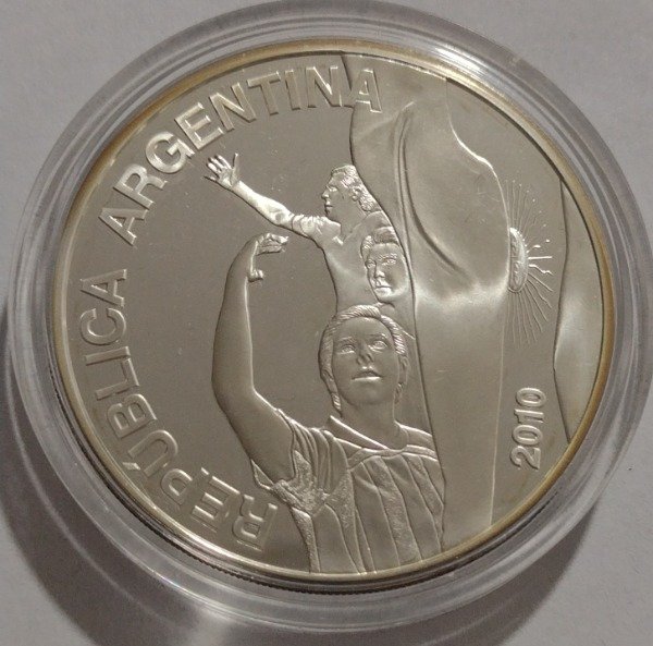 Producto - Argentina 5 pesos 2010 Mundial de Sudáfrica plata proof