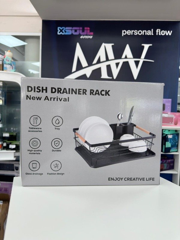 Producto - Escurridor de Platos y Cubiertos Acero 1 Nivel Rack Organizador Aitech EC101003