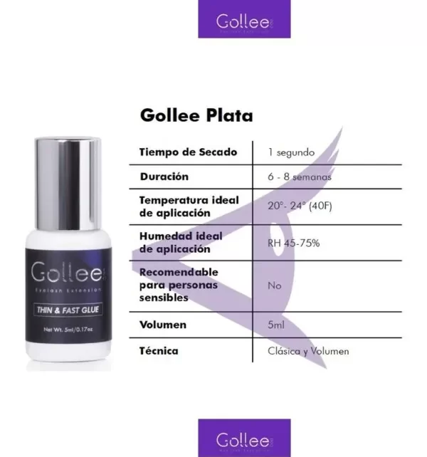 Producto - Adhesivo para Pestañas Gollee Thin and Fast Glue 5ml. 1seg. - 1