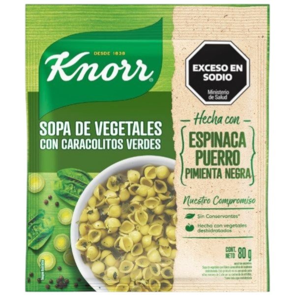 Producto - SOPA KNORR VEG C/ PASTA VERDE 10u x 80gr