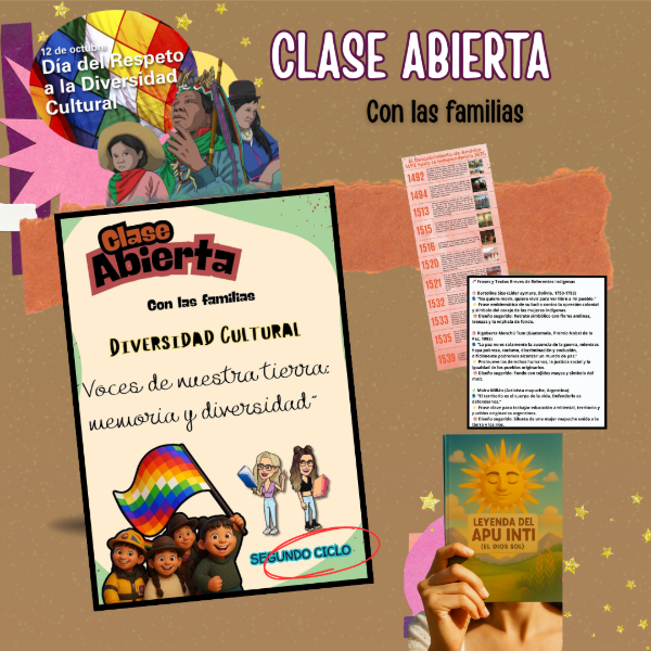 Producto - CLASE ABIERTA VOCES DE NUESTRA TIERRA. MEMORIA Y DIVERSIDAD. Segundo Ciclo