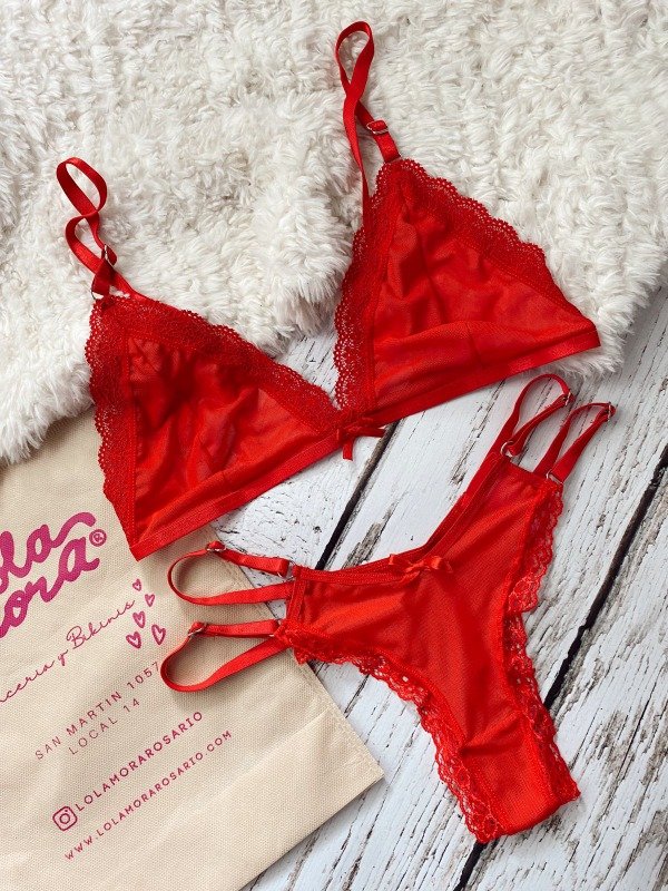 Producto - CONJUNTO ANABEL ROJO