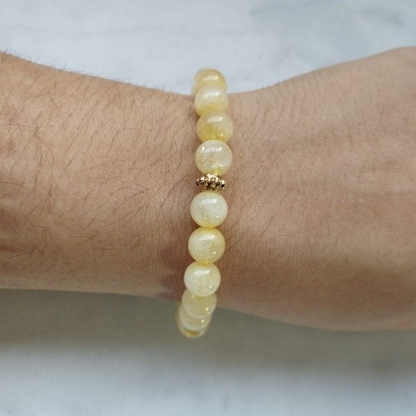 Producto - Pulsera de Piedra Natural Citrino 8mm - 3