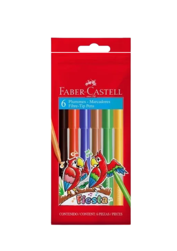 Producto - Marcador Faber fiesta estuche carton x6