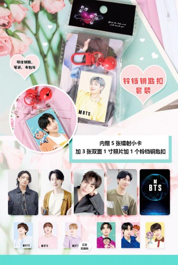 Producto - Llavero BTS Con Photocard y Stiker - Al azar