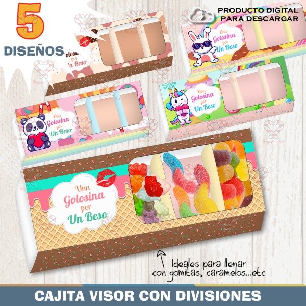 Producto - Kit Imprimible Caja con Visor Semana de la Dulzura Editable