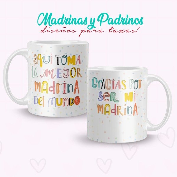 Producto - Plantillas Tazas Padrino Madrina Bautismo Padrinos Sublimar #T773 - 7