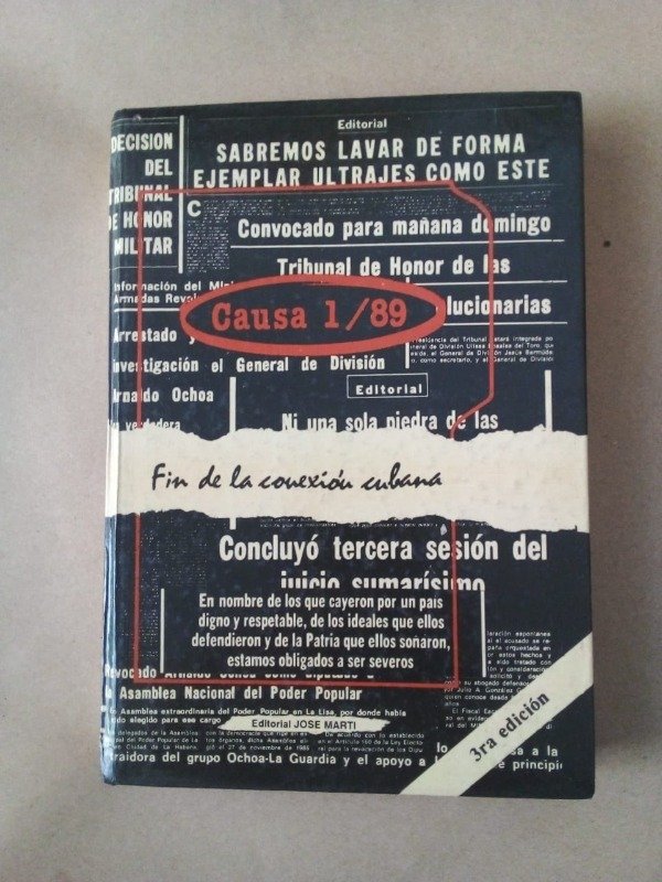 Producto - Causa 1/89 Fin de la conexión cubana - José Martí 1989 - Tapa dura