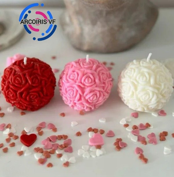 Producto - Molde esfera de rosas pequeña 40mm