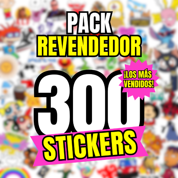 Producto - Pack Revendedor - 300 Stickers Surtidos