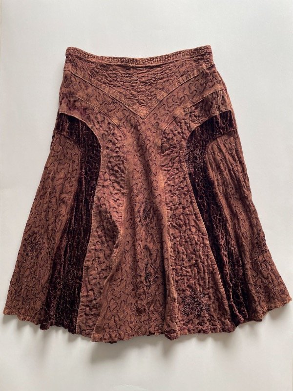 Producto - pollera boho marron - 0
