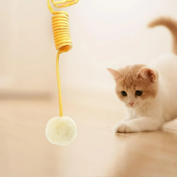 Producto - JUGUETE RESORTE Y POMPÓN GATO