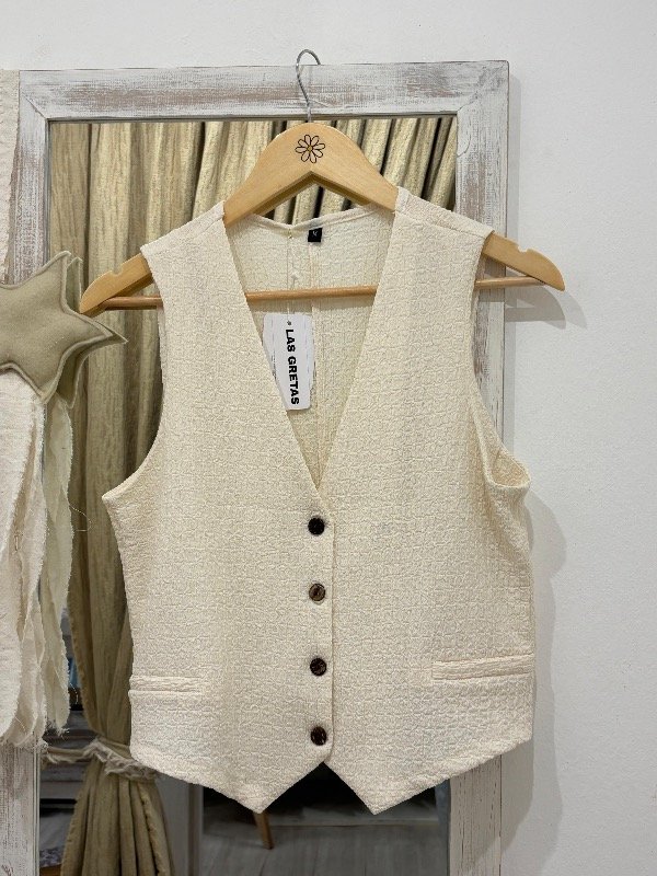 Producto - Chaleco crep color natural