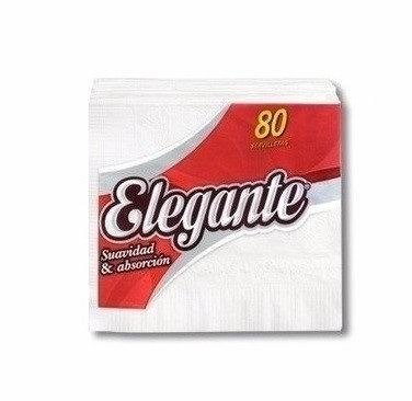 Producto - SERVILLETAS ELEGANTE x80Hojas 32X32cm BLANCO