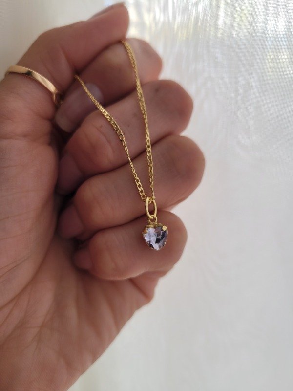 Producto - Gargantilla corazón strass Enchapada en Oro
