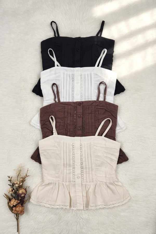 Producto - TOP C/BOTON PUNTILLA A082