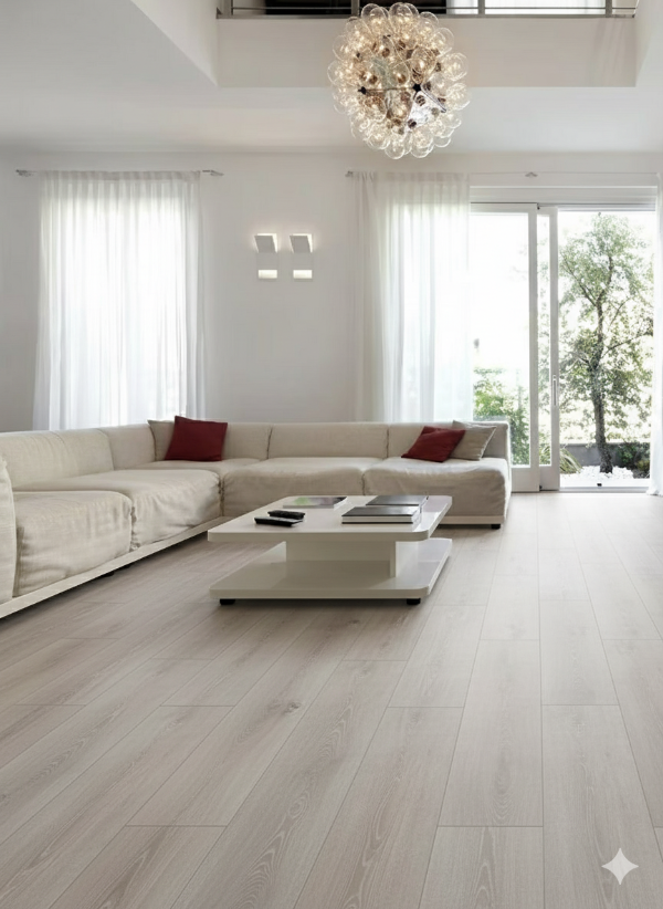 Producto - Piso SPC Gris Cemento - Estilo contemporáneo con resistencia profesional