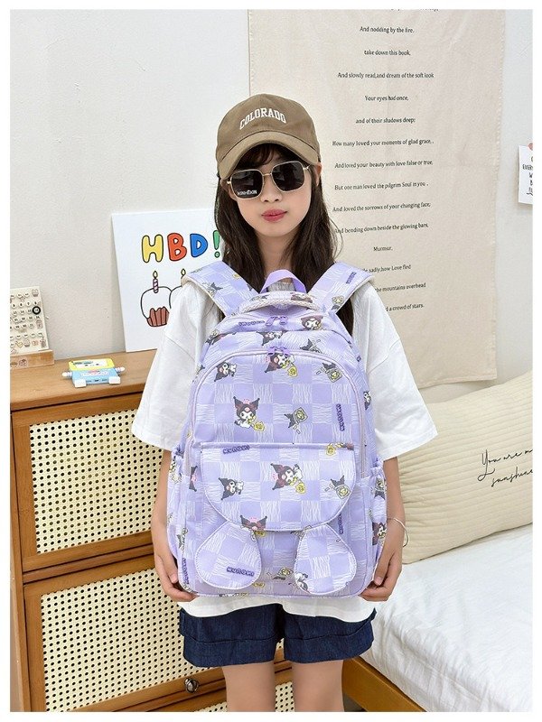 Producto - Mochilas kuromi lila orejitas