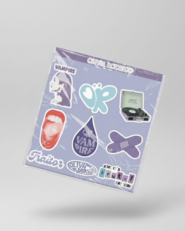 Producto - Plancha de Sticker Inspirada Olivia Rodrigo