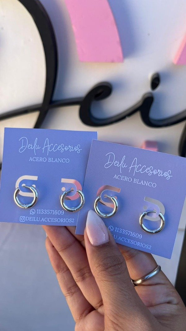 Producto - Aros mini blanco