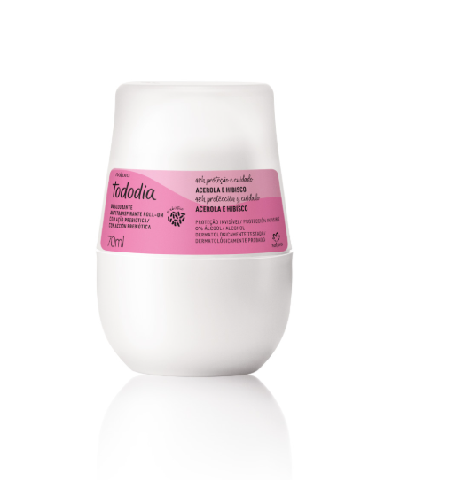 Producto - Desodorante Roll On Antitranspirante Prebiótico Tododia Acerola e Hibisco