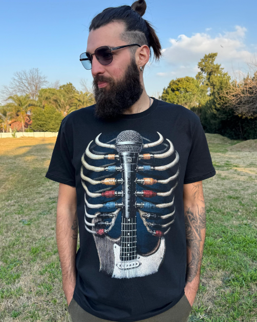 Producto - Remera Esqueleto Musical - Brilla con ritmo y actitud