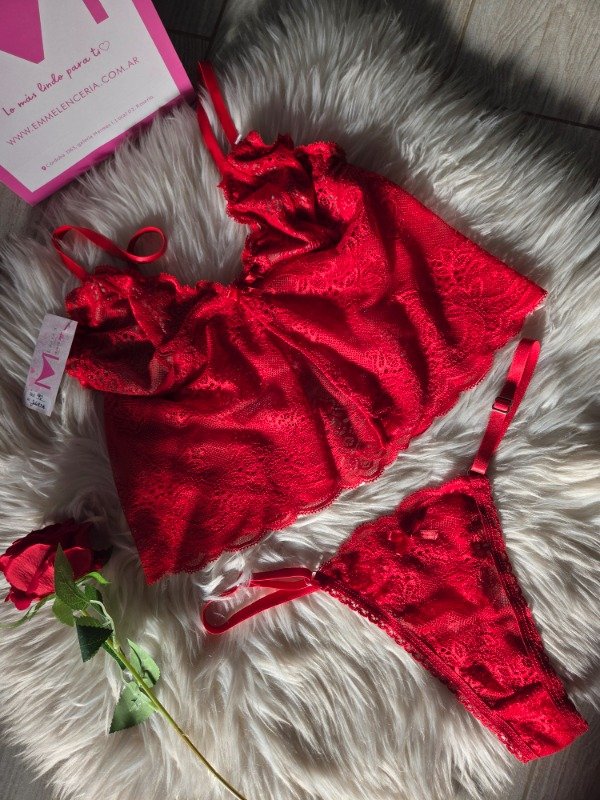 Producto - Top forrado JULIETA con less regulable Rojo, diseño exclusivo ByEmme