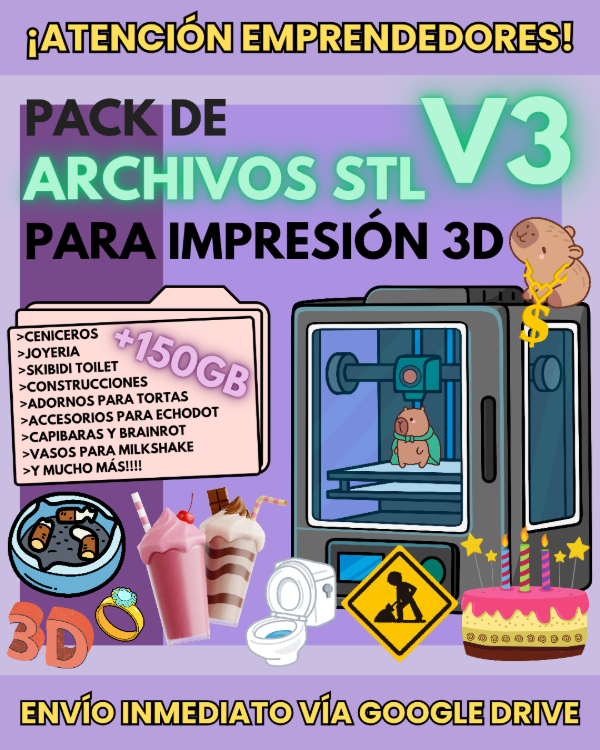 Producto - N38: MEGA PACK DE ARCHIVOS STL v3! (+150GB de contenido)!