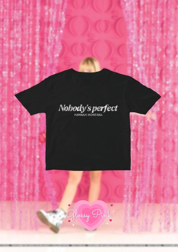 Baby Tee Nobodys Perfect - VINILO TEXTIL GLITTER