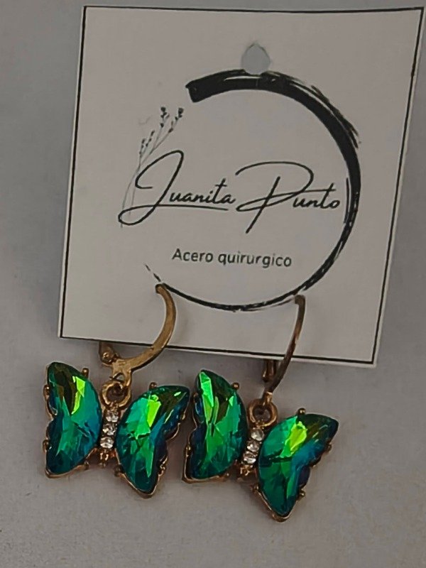 Producto - Aros de mariposa de cristal