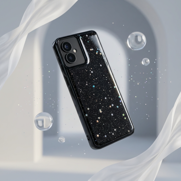 Producto - Brillos con estrellas negra