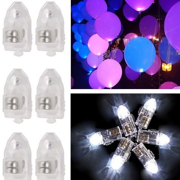 Producto - Capsula luces LED x unid blanca  para globos o pantalla