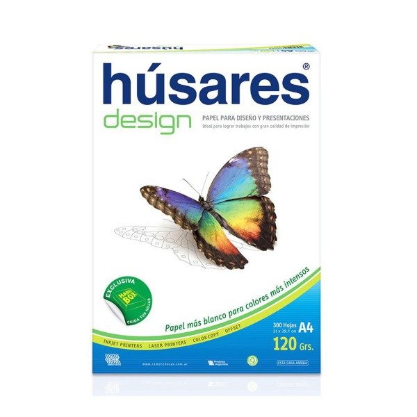Producto - RESMA HUSARES DESIGN A4 x 300 hj. 120 gr