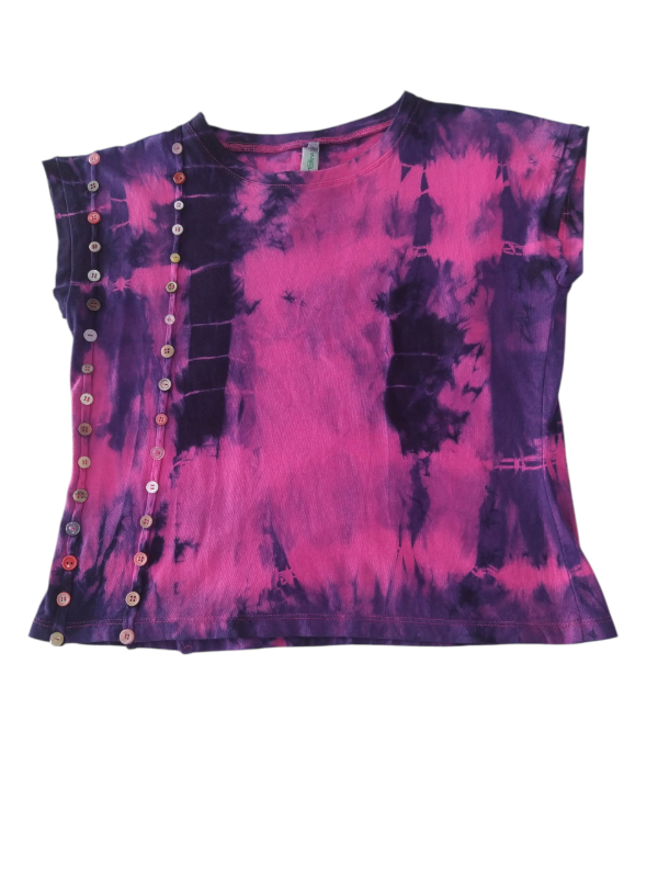 Producto - Remera Sol- Fucsia y violeta. Talle 2 (equivale a talle 40/M)