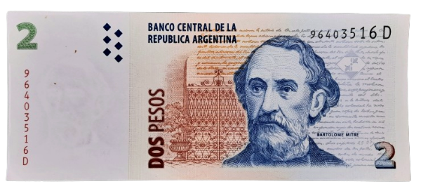 Producto - 2 Pesos Convertibles Segundo Diseño (Prat Gay - Camaño) Bott.3215 VF++