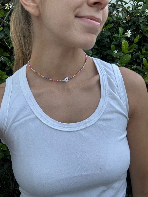 Producto - Collar Ojo Turco Violeta