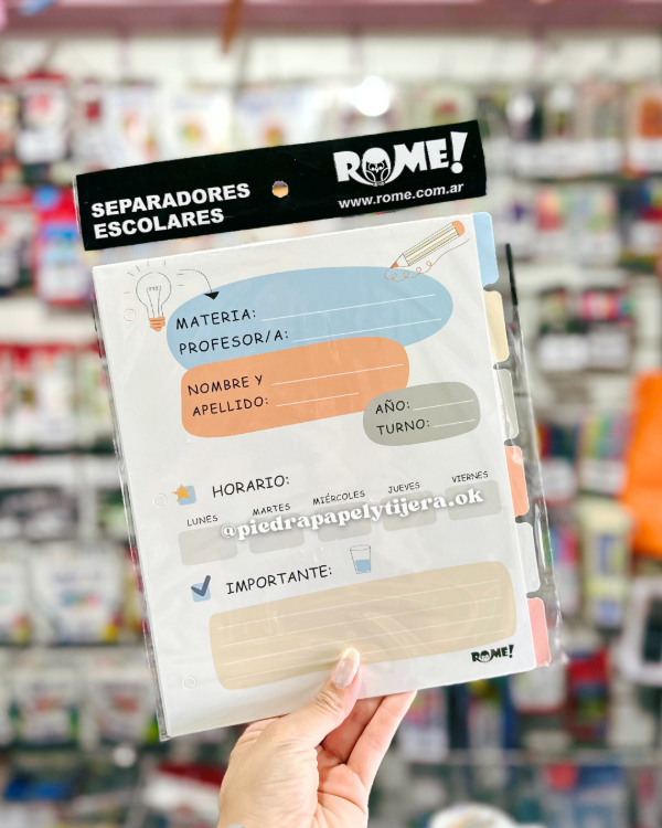 Producto - separador con solapas x6 NUM 3 FANTASIA