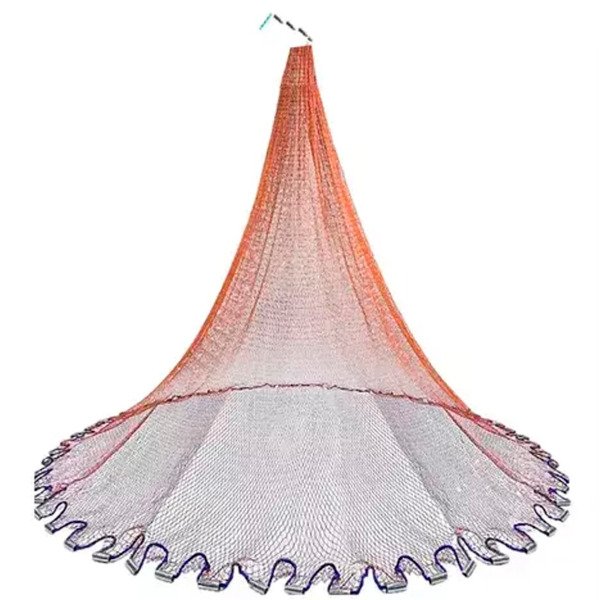 Producto - Atarraya de Hilo Moscuzza 2.40m Ancho Soga de 10m y Plomadas - 0