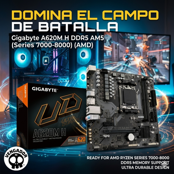 Producto - Mother Gigabyte A620M H DDR5 AM5 (AMD)