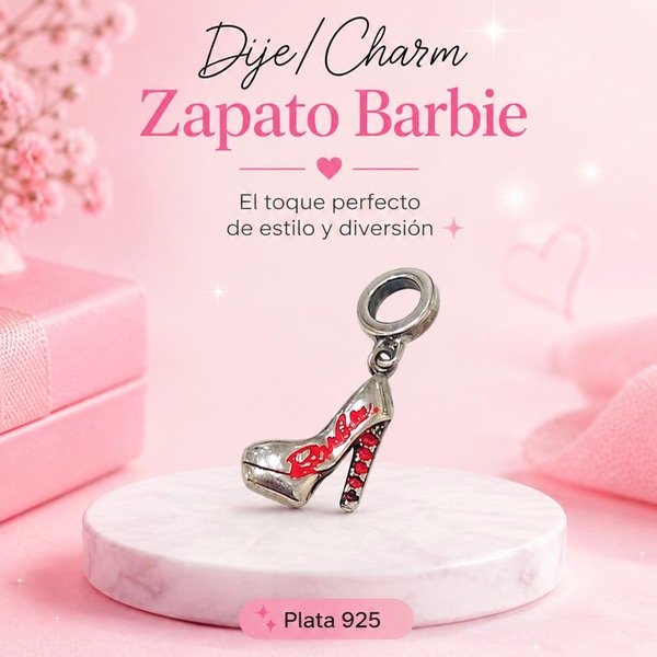 Producto - Dije/charm Zapato Barbie Plata 925