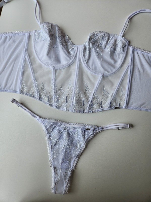 Producto - Conjunto bustier de microtul bordado - 1295