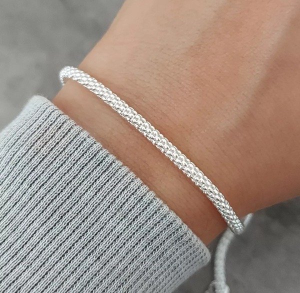 Producto - Pulsera redondita- Acero Blanco