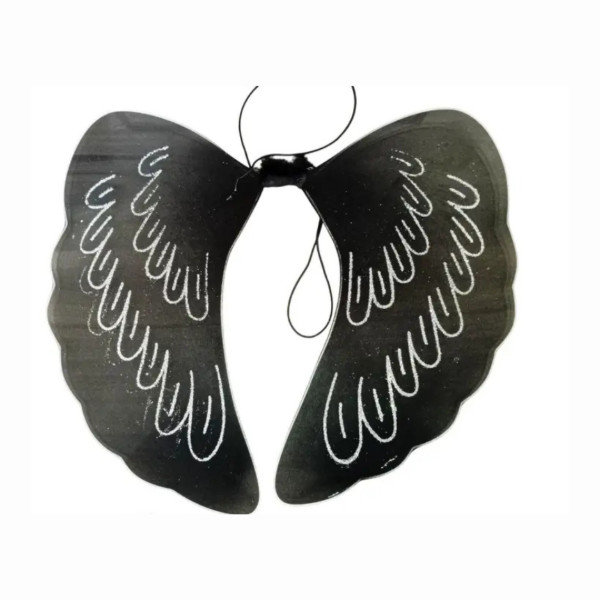 Producto - Alas de angel de tul negro con brillo plateado