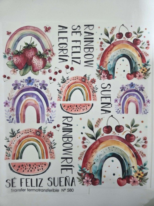 Producto - Transfer Termo ARCO IRIS Y FRUTA