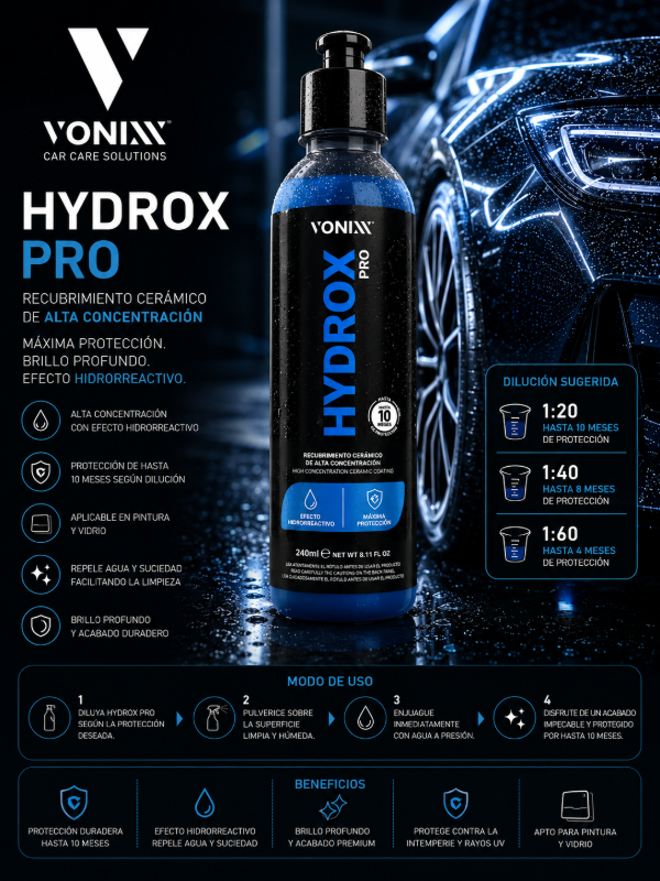 Producto - Vonixx Hydrox Pro 500ml Recubrimiento Cerámico Hidrorreactivo Concentrado