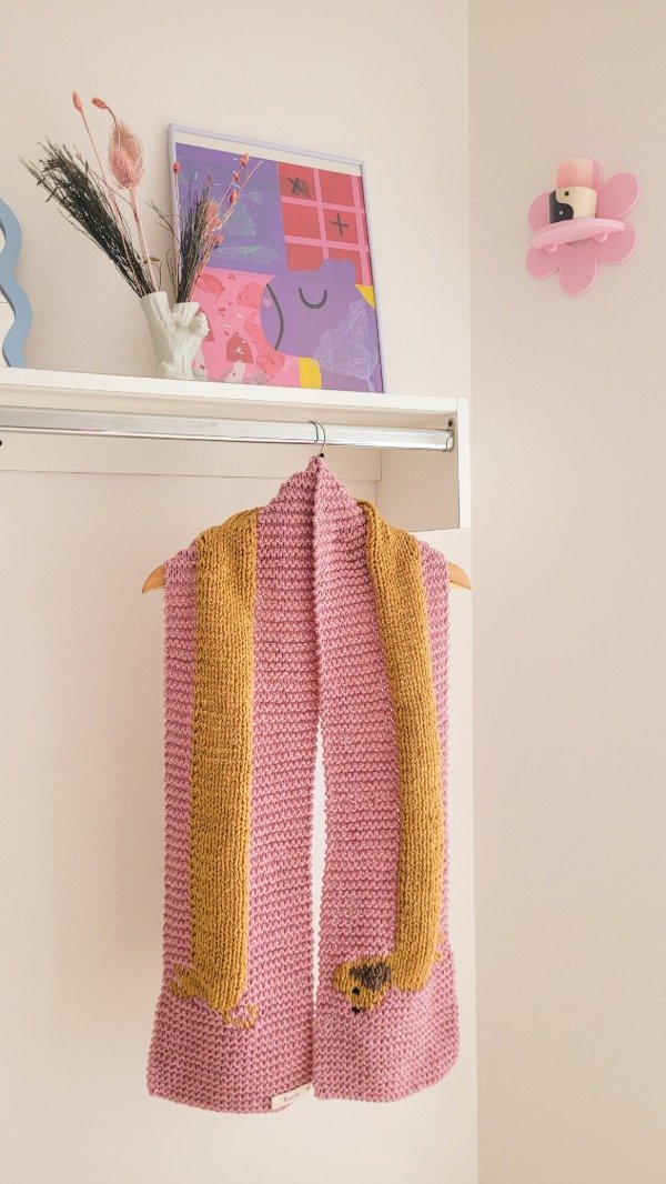Producto - Bufanda salchi rosa viejo