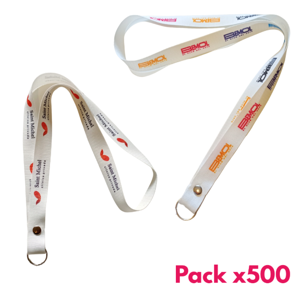 Producto - Pack de 500 Cintas Blancas Personalizadas Simple faz