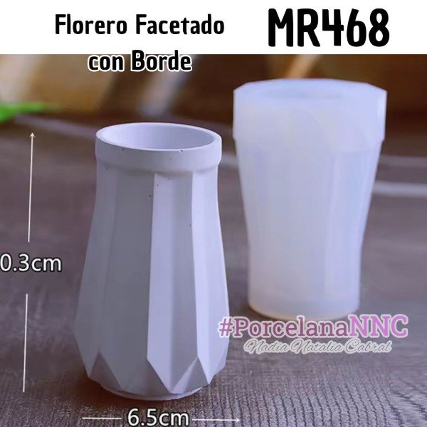 Producto - Florero Facetado con Borde MR468
